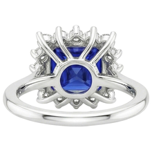 5 Carat Sapphire Halo Engagement Ring