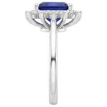 5 Carat Sapphire Halo Engagement Ring