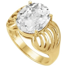 Real Brilliant Diamond Solitaire Ring – side view
