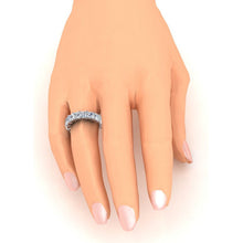 3/4 Ladies Eternity Band Princess Diamonds Gold Jewelry