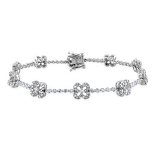 5 Carats Round Genuine Diamond Lady Bracelet White Gold 14K