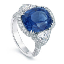 5 Carats Sri Lanka Sapphire Natural Earth Mined DIAMOND ( NOT LAB GROWN )s Ring White Gold 14K