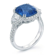 5 Carats Sri Lanka Sapphire Natural Earth Mined DIAMOND ( NOT LAB GROWN )s Ring White Gold 14K