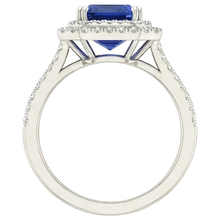 5 Ct. Blue Sapphire With Natural Earth Mined DIAMOND ( NOT LAB GROWN ) Ring Solitaire With Accents Jewellery