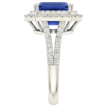 5 Ct. Blue Sapphire With Natural Earth Mined DIAMOND ( NOT LAB GROWN ) Ring Solitaire With Accents Jewellery