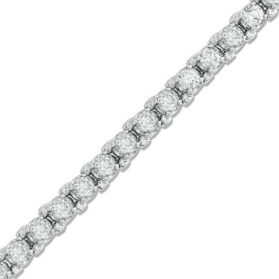 5 Ct Round Brilliant Cut Real Diamond Lady Tennis Bracelet Gold Jewelry