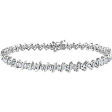 5 Ct Round Brilliant Cut Natural Earth Mined Diamond Tennis Bracelet Solid White Gold 14K