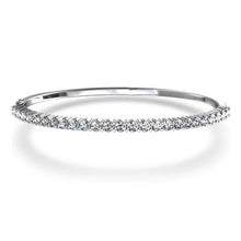 5 Ct Round Natural Diamond Bangle 14K White Gold