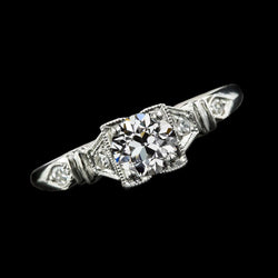 5 Stone Round Old Miner Real Diamond Ring 2.25 Carats White Gold 14K
