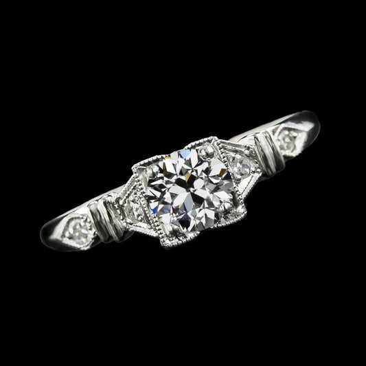 5 Stone Round Old Miner Real Diamond Ring 2.25 Carats White Gold 14K