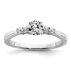 5 Stone Round Old Miner Real Diamond Ring Prong Set 1.75 Carats Jewelry