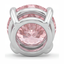Pink Diamond Necklace 5 Carat Lab Grown Round Solitaire Pendant 14K White Gold