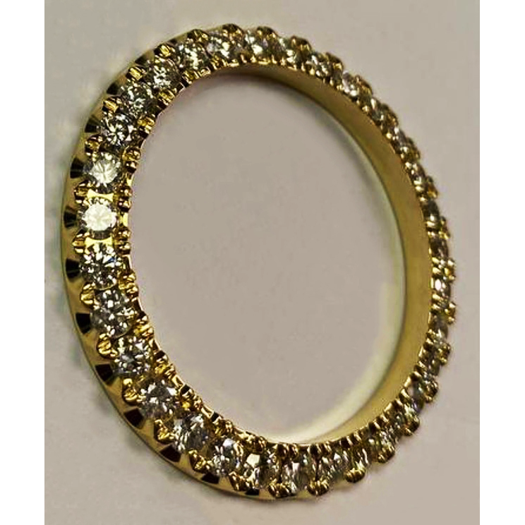 5 Carats Custom Diamond Bezel To Fit Rolex 36mm Watch