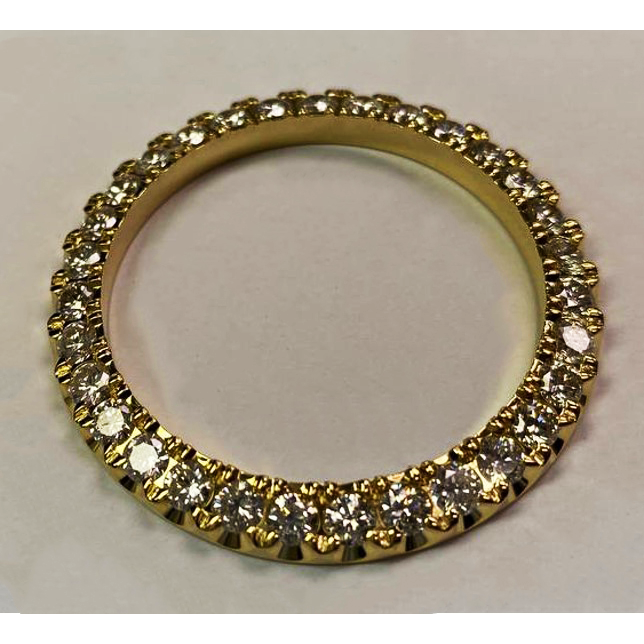 5 Carats Custom Diamond Bezel To Fit Rolex 36mm Watch