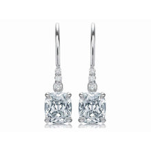 5.00 Carats Prong Set Sparkling Genuine Diamonds Dangle Earrings White Gold