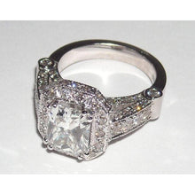 5.01 Carat Radiant Cut Jewelry Real Diamond Beautiful Halo Engagement Ring