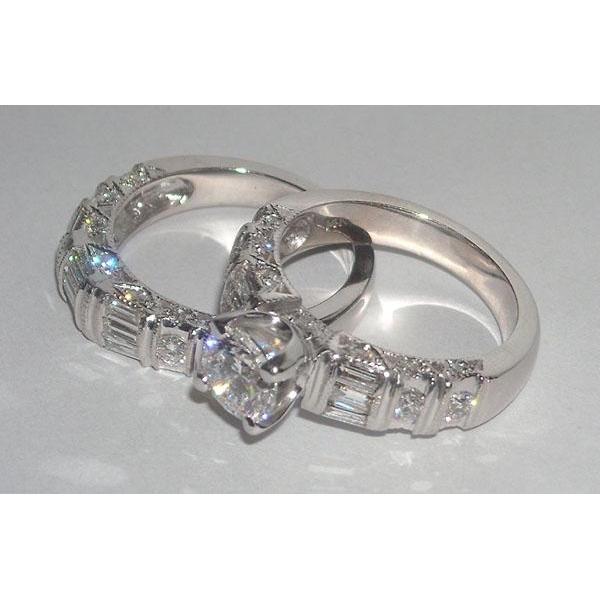 5.01 Carats Natural Diamond Bridal Jewelry Engagement Set Ring And Band 2