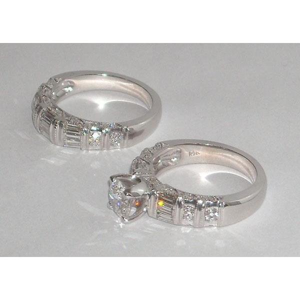 5.01 Carats Natural Diamond Bridal Jewelry Engagement Set Ring And Band 4