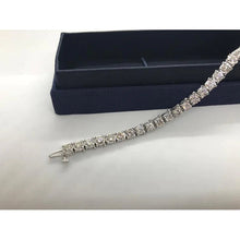5.40 Carats 4 Prong Set White Round Natural Diamond Tennis Bracelet