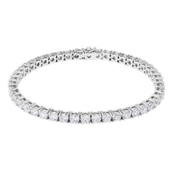 5.40 Carats Brilliant Cut Real Diamonds Tennis Bracelet White Gold 14K