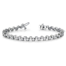 5.40 Carats Round Brilliant Cut Real Diamond Tennis Bracelet White Gold
