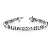 5.50 Carats Round Cut Genuine Diamonds Ladies Tennis Bracelet White Gold 14K