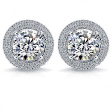 5.70 Carats Prong Set Natural Diamond Ladies Stud Earrings Gold White 14K