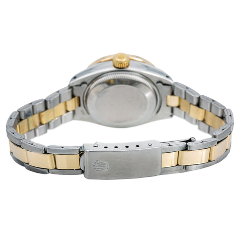 Datejust Rolex Ladies Watch Two Tone Oyster Bracelet Natural Earth Mined Diamond Dial