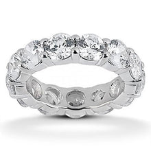 5.85 Carats White Gold Real Round Diamond Eternity Wedding Band