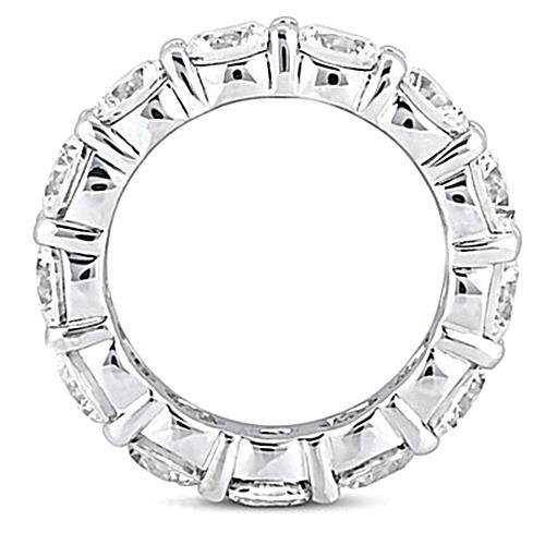 5.85 Carats Women's Natural Diamond Eternity Wedding Band White Gold 14K