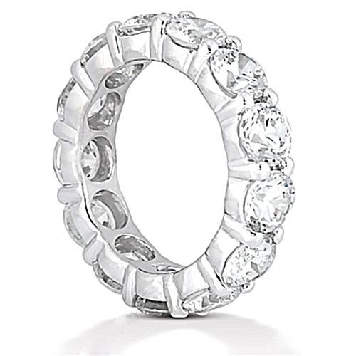 5.85 Carats Women's Natural Diamond Eternity Wedding Band White Gold 14K