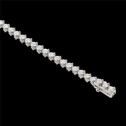 Luxury Brilliant Diamond Chain Bracelet – 5 ct 14 Karat White