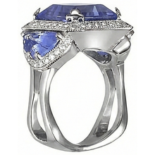 6.01 Ct Tanzanite Round Natural Earth Mined DIAMOND ( NOT LAB GROWN )s Engagement Ring White Gold 14K