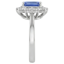 6.20 Carats Tanzanite And Natural Earth Mined Diamonds Ring White Gold 14K