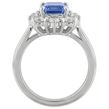 6.20 Carats Tanzanite And Natural Earth Mined Diamonds Ring White Gold 14K