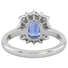6.20 Carats Tanzanite And Natural Earth Mined Diamonds Ring White Gold 14K