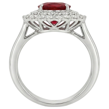 6.25 Ct Oval Cut Ruby With Natural Earth Mined Diamonds Ring White Gold 14K