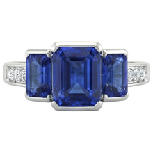 natural round sapphire 6.51ct ring side angle