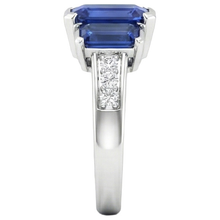 natural round sapphire 6.51ct ring top view