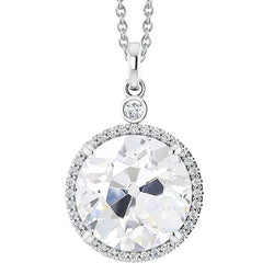 6 Carat Elegant Natural Earth Mined Diamond Pendant Necklace