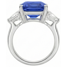 6 Carat Radiant Sapphire Stone Ring