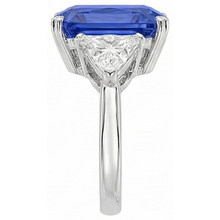 6 Carat Radiant Sapphire Stone Ring