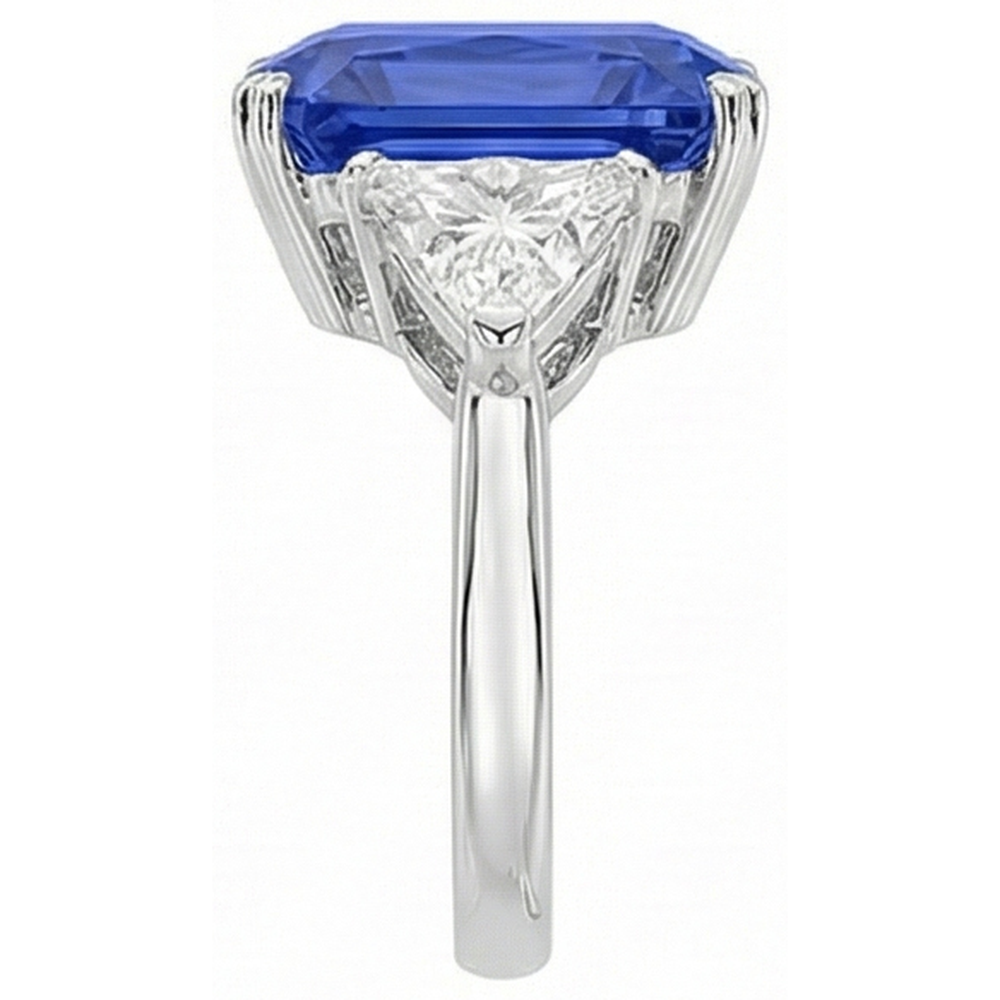 6 Carat Radiant Sapphire Stone Ring