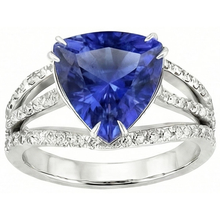 6 Carat Trillion Sri Lanka Sapphire Natural Earth Mined DIAMOND ( NOT LAB GROWN )s Ring Jewellery