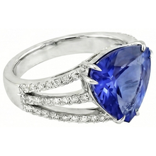 6 Carat Trillion Sri Lanka Sapphire Natural Earth Mined DIAMOND ( NOT LAB GROWN )s Ring Jewellery
