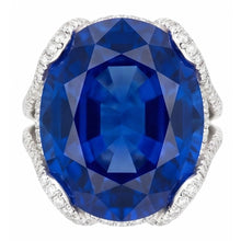 6 Carat Women's Sapphire Engagement Ring