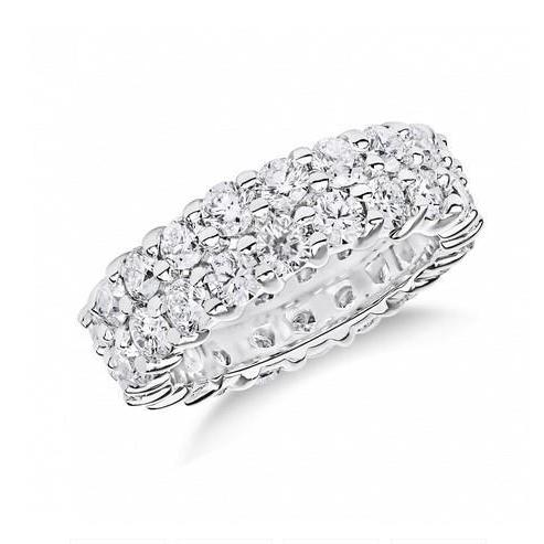 6 Carats Brilliant Cut Genuine Diamonds Women Wedding Band