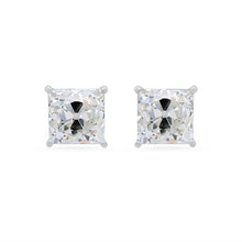 6 Carats Cushion Old Miner Real Natural Earth Mined Diamond Studs Prong Set White Gold 14K