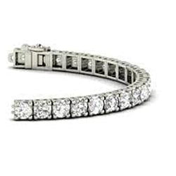 6 Carats Gorgeous Round Cut Genuine Diamond Tennis Bracelet White Gold Jewelry