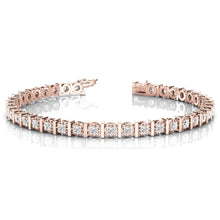 6 Carats Prong Set Round Cut Real Diamonds Tennis Bracelet RG 14K